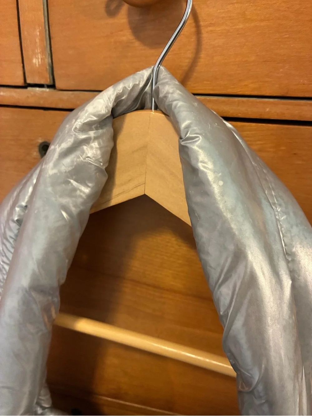 GAP Quilted Metallic Silver Tote Bag